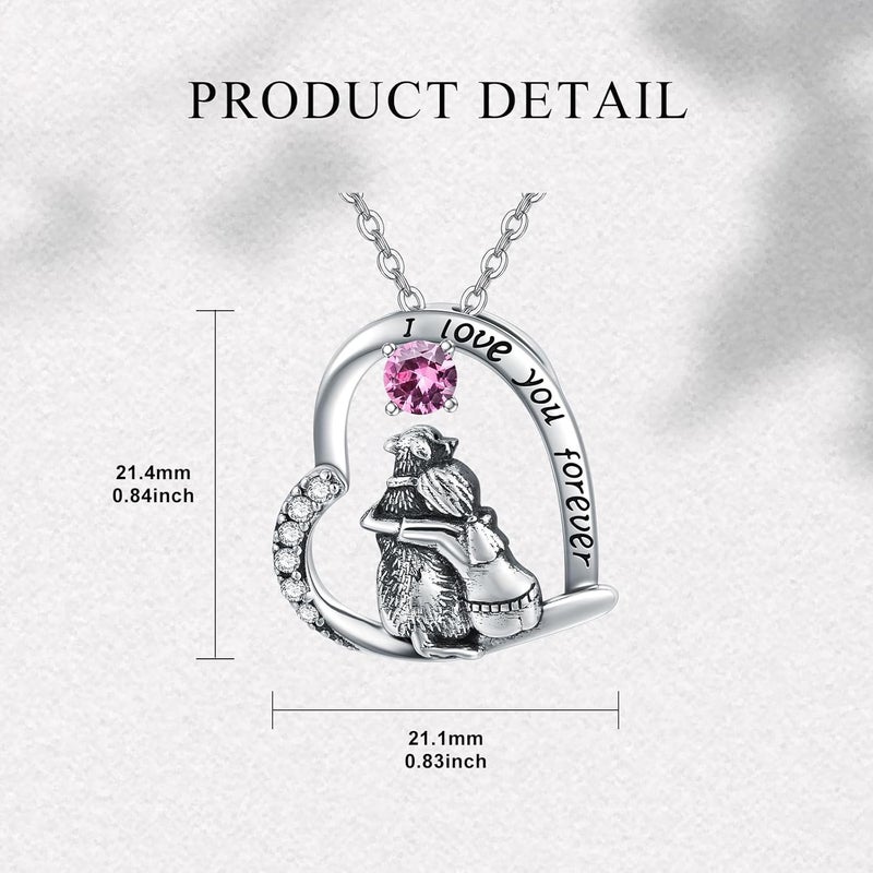 SIMONLY Store Mothers Day Gifts 925 Sterling Silver Dog Necklace Dog Pendant Necklace for Girls Dog Memorial Jewelry Gifts for Women Dog Lovers - Image 4